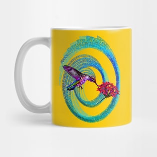 Hummingbird and flowers Mug